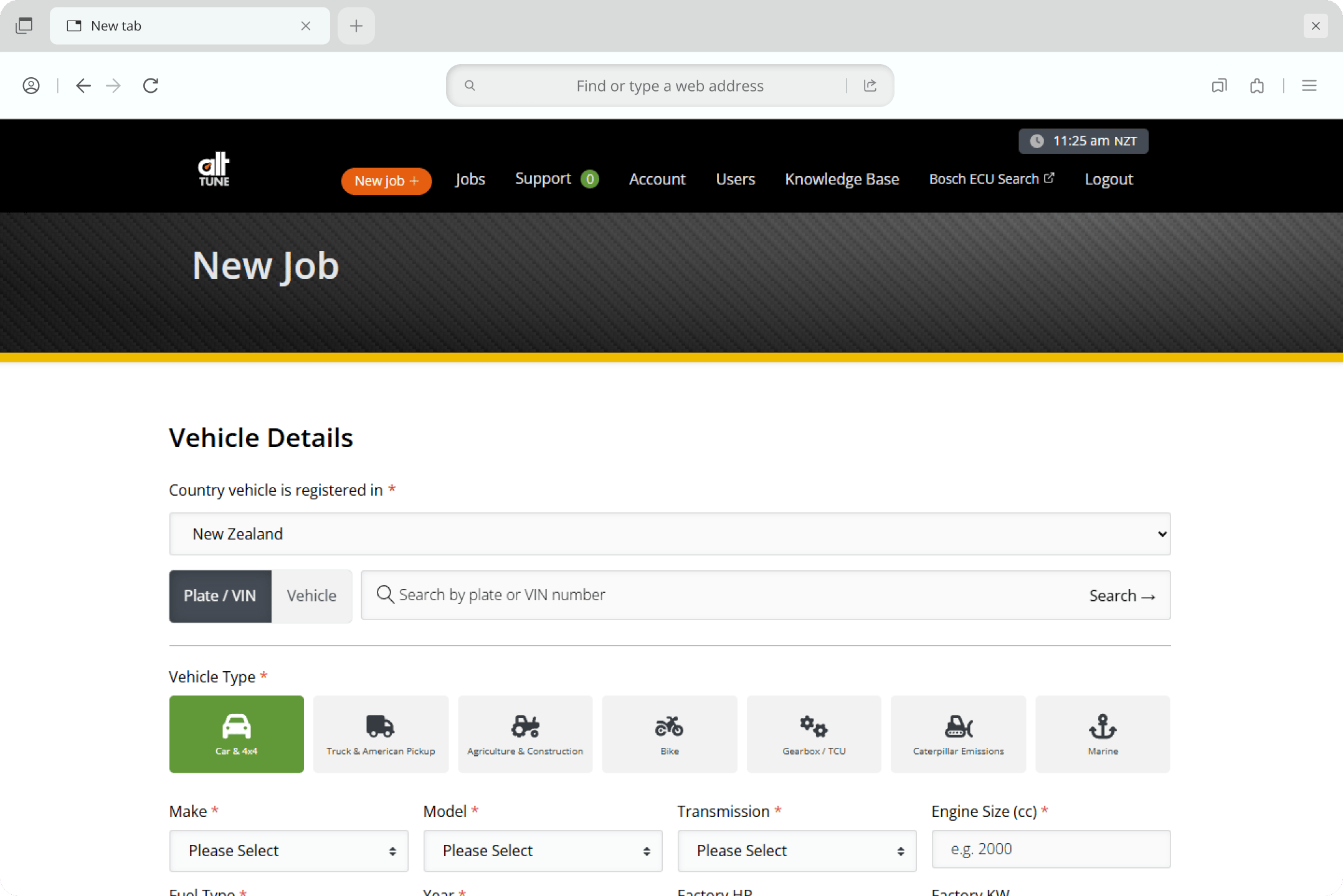 Alt Tune dealer portal preview